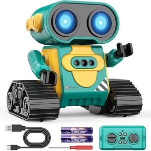 Hamourd Electronic Pets Robot Toys for Boys & Girls, Remote Control Robot Kids Toys, Auto-Demo, Gesture Sensing, and Multiple Eye Light Auto Modes, Flexible Arms, Dance, Music, Boys Toys