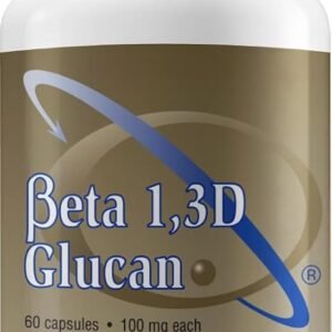 Immune Support Supplement with 100mg of Highly Purified Beta Glucan Per Capsule (Pack of 1)