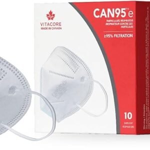 Vitacore CAN95e Disposable White Earloop Mask | 5-Ply Protection | Premium Skin-Friendly Materials |