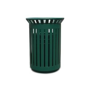 Outdoor Metal Slatted Trash Receptacle,Waste Receptacle