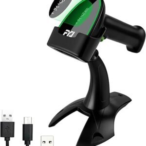 FYJ Wireless Barcode Scanner, QR Bar Code Scanners with 2.4G Wireless & Bluetooth Function & Wired Connection
