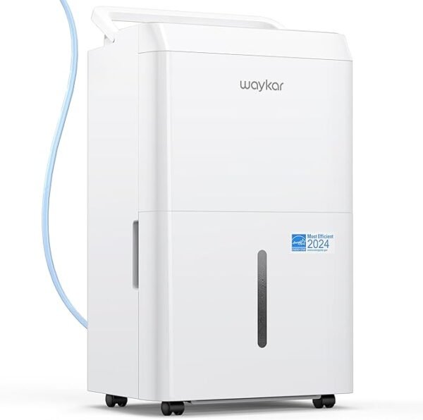 Waykar 150 Pint Energy Star Dehumidifier with Pump for Large Rooms up to 7,000 Sq