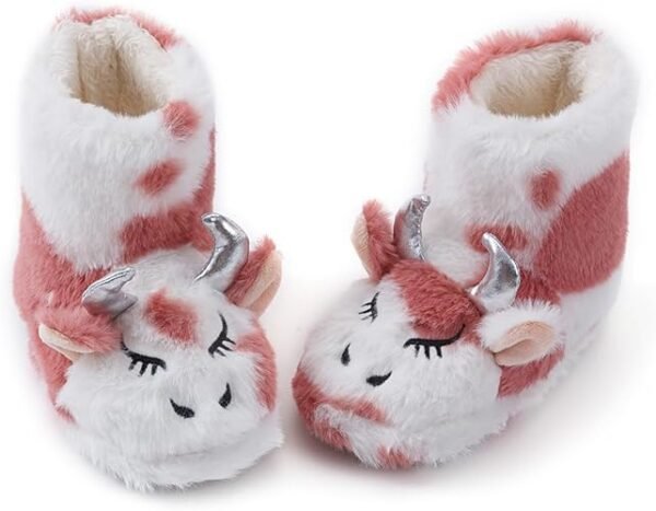 Girls Boot Slippers Fluffy Fuzzy Winter Warm Animal Slippers