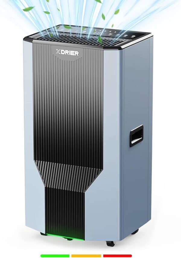 198 Pints Commercial Dehumidifier with Pump, Energy Star Dehumidifier with Drain Hose for 2,600 Sq.ft Industrial Large Space, Basements
