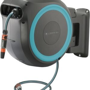 Gardena Wall Mounted Retractable Hose Reel, 100 Feet, Standard