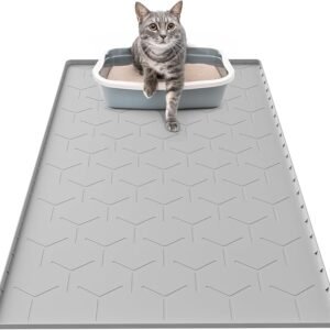 Silicone Cat Mat for Litter Box: Large 34" X 22" Cat Litter Mat Litter Trapping Mat