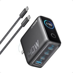 140W USB-C Charger, Anker Laptop Charger, 4-Port Multi-Device Fast Charging