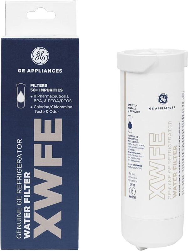 GE XWFE Refrigerator Water Filter, Genuine Replacement Filter
