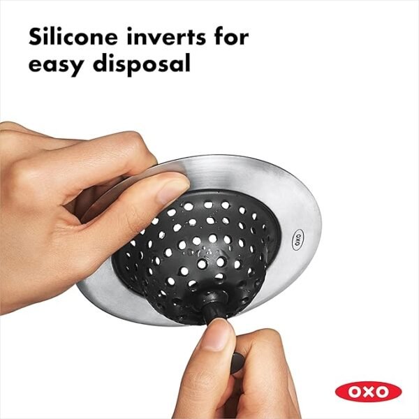 OXO Good Grips Silicone Sink Strainer, Grey - Image 5
