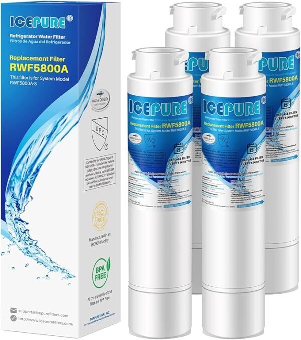 ICEPURE RWF5800A Refrigerator Water Filter Compatible with Frigidaire EPTWFU01