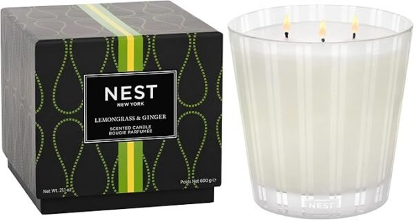 NEST Fragrances 3-Wick Candle- Lemongrass & Ginger , 21.2 oz