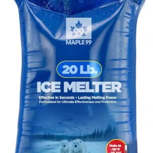 Ice Melt Safer for Concrete -20 lb Bag, Snow Salt Ice Melt, Salt for Snow and Ice Removal, Sidewalk Salt, Driveway Salt, Snow Melt is Effective Up to -15