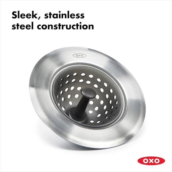 OXO Good Grips Silicone Sink Strainer, Grey - Image 3