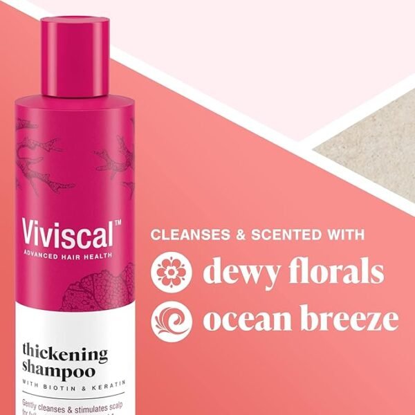 Viviscal Thickening Shampoo, Formulated With Biotin And Keratin, Fortified With Marine Collagen And Seaweed Extract, Strengthens And Reduces Breakage, Healthier Looking Hair 250ml (8.45 fl. oz.) - Image 5