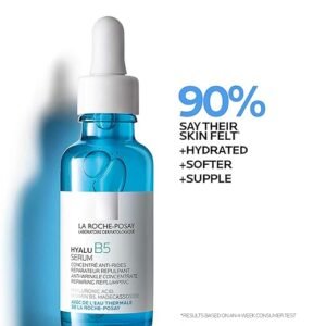 La Roche-Posay Hyalu B5 Pure Hyaluronic Acid Serum for Face, Vitamin B5 + Hyaluronic Acid + Madecassoside, Hydrating Serum Visibly Plumps Skin, Sensitive Skin Safe, Anti Aging, Oil-Free