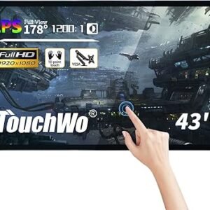 43 inch Interactive Touchscreen Monitor, Smart Board with 16:9 Display 1080P, Android 11 Touchscreen Electronic Whiteboard for Office and Classroom, RAM 4G & ROM 32G