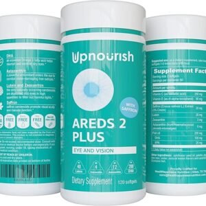 UpNourish AREDS 2+ - Advanced Eye Vitamin Supplement for Macular Health and Dry Eye