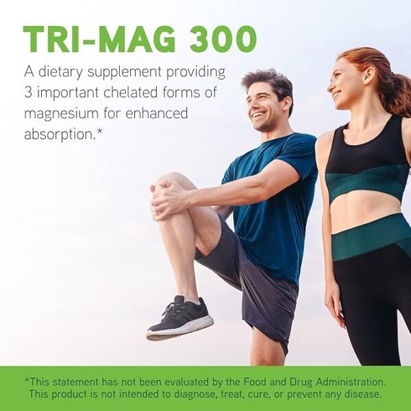 DaVinci Tri-Mag 300 - Triple Magnesium Complex with Glycinate, Taurinate & Malate - Calm Magnesium Supplement for Sleep* - Nerve Support Formula* - 120 Capsules (30 Servings)