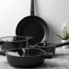 Zavor Noir 7 Piece Cookware Set - Premium Cast Aluminum with Titanium-based Nonstick Ceramic Coating & Detachable Handles - Image 2