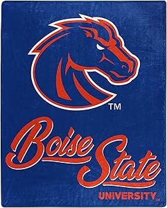 Northwest NCAA Boise State Broncos Unisex-Adult Raschel Throw Blanket, 50" x 60", Signature