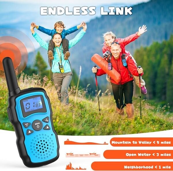 Wishouse Walkie Talkies Rechargeable for Kids Adults Long Range - Image 3