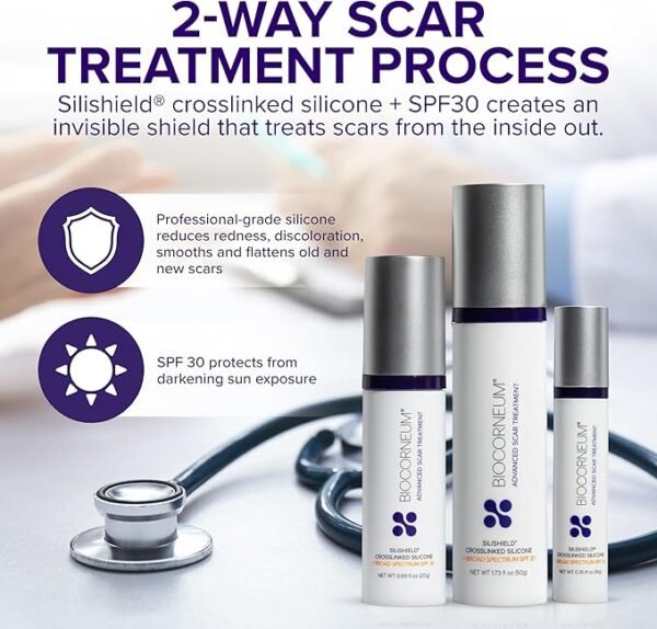 Advanced Scar Treatment with Silishield® & SPF 30 50g – Made in The USA, Fast-Drying, Water-Resistant Silicone Scar Gel - Surgeon Recommended for New & Old Scars - Image 4