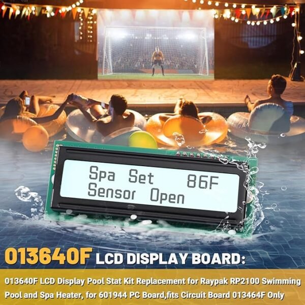 013640F LCD Display Pool Stat Kit Replacement for Raypak RP2100 Swimming Pool and Spa Heater - Image 2