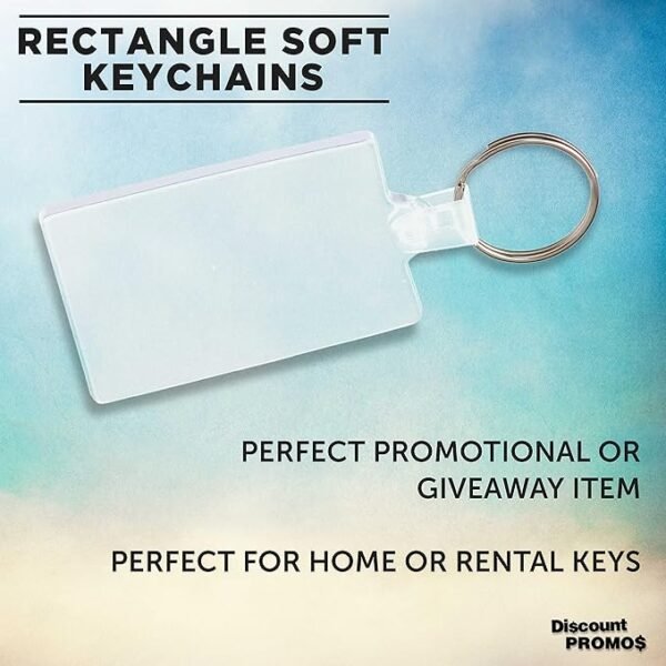 DISCOUNT PROMOS Rectangle Soft Keychains Set of 10 - Image 2