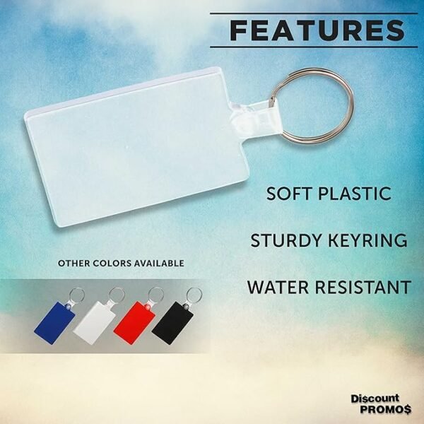 DISCOUNT PROMOS Rectangle Soft Keychains Set of 10 - Image 3
