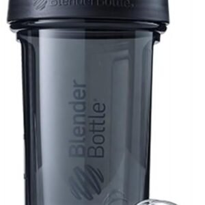 BlenderBottle Shaker Bottle Pro Series Perfect for Protein Shakes and Pre Workout, 24-Ounce, Black