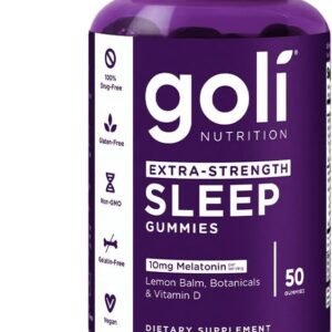 Goli Nutritional Supplement, Extra Strength Sleep Gummy 10mg Melatonin - 1 Pack 50 Count - Gluten-Free, Vegan, Non-GMO, and Gelatin-Free  61exZTxd5ML._AC_SL1000_.webp Goli Nutritional Supplement, Extra Strength Sleep Gummy 10mg Melatonin - 1 Pack 50 Count - Gluten-Free, Vegan, Non-GMO, and Gelatin-Free