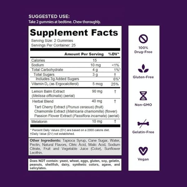 Goli Nutritional Supplement, Extra Strength Sleep Gummy 10mg Melatonin - 1 Pack 50 Count - Gluten-Free, Vegan, Non-GMO, and Gelatin-Free  61exZTxd5ML._AC_SL1000_.webp Goli Nutritional Supplement, Extra Strength Sleep Gummy 10mg Melatonin - 1 Pack 50 Count - Gluten-Free, Vegan, Non-GMO, and Gelatin-Free - Image 3