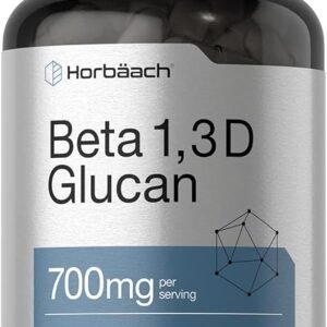Horbäach Beta Glucan 1 3D 700 mg | 90 Capsules | Beta 1,3, 1,6 D Glucan | Non-GMO, Gluten Free Supplement