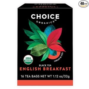Choice Organics - Organic English Breakfast Tea (1 Pack) - Fair Trade - Compostable - Contains Caffeine - 16 Organic Black Tea Bags