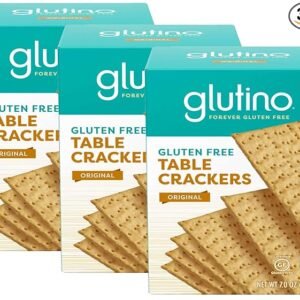 Glutino, Gluten Free Table Crackers 7 Oz (pack of 3)