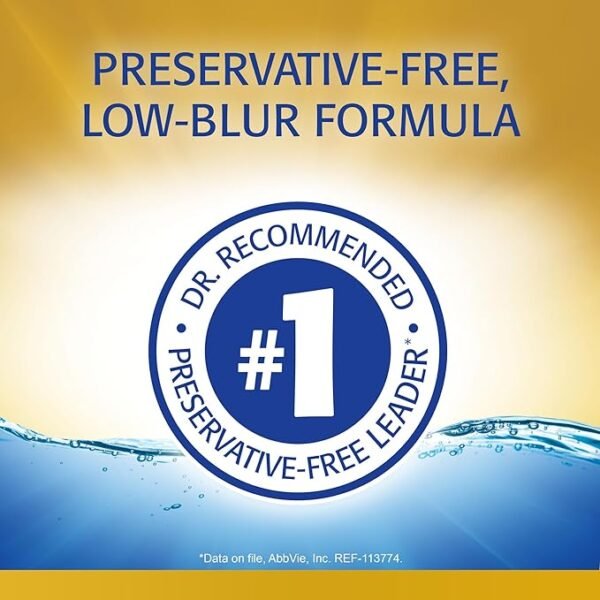Refresh Optive MEGA-3 Lubricant Eye Drops Preservative-Free Artificial Tears, 0.01 fl oz (0.4 mL), 30 Single-Use Containers - Image 2
