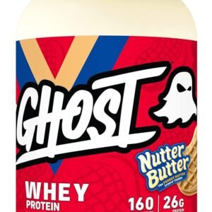 GHOST Whey Protein Powder, Nutter Butter - 2.4LB Tub, 26G of Protein