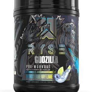 RYSE Up Supplements Noel Deyzel x Godzilla Pre Workout | Intense Pumps, Energy, & Focus | Citrulline & Beta Alanine | 400mg Total Caffeine | 40 Servings (Passion Pineapple)