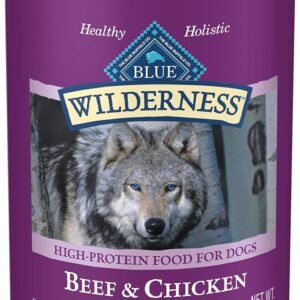 Blue Buffalo Wilderness Adult Wet Dog Food, High-Protein & Grain-Free, Made with Natural Ingredients, Beef & Chicken Grill, 12.5-oz. Cans, 12 Count