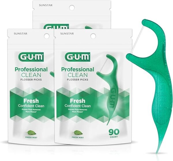 GUM Professional Clean Floss Picks - Extra Strong Shred-Resistant Floss - Image 2