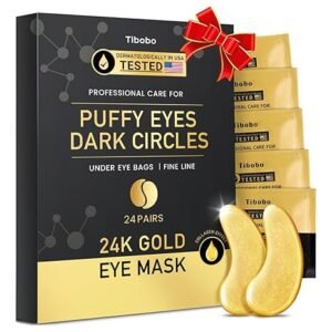 Under Eye Patches (24 Pairs) - 24K Gold Eye Masks Enriched with Abundant Collagen | Diminish Dark Circles and Puffiness | Anti-Aging