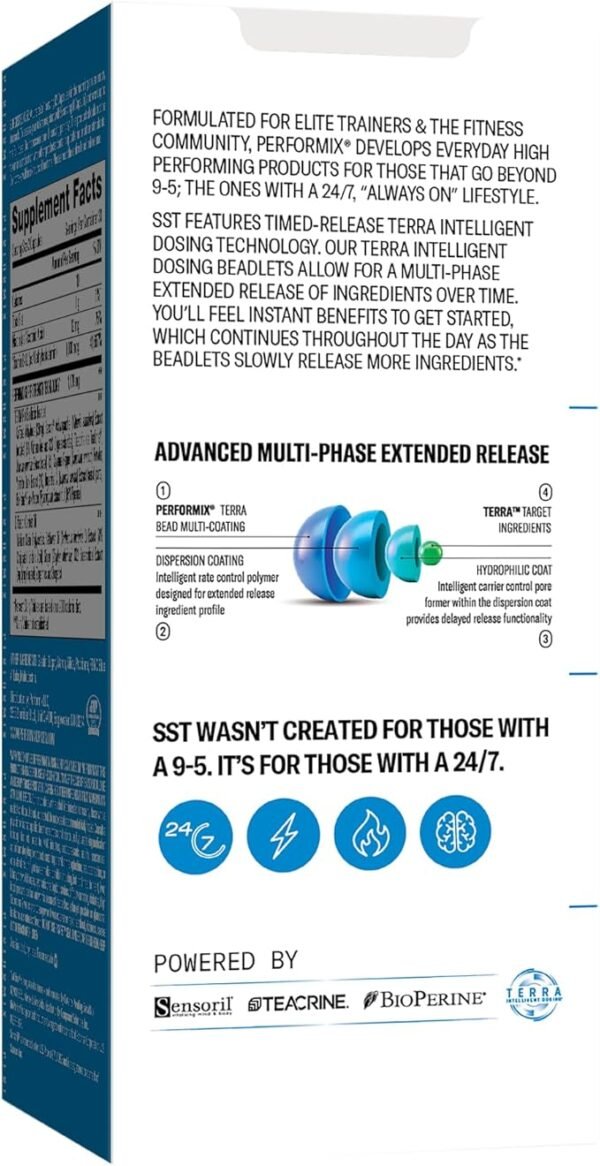 PERFORMIX - SST Original - Pre Workout - 250 mg Caffeine - Energy Supplements - No Crash - Fitness Goals - Nootropic - Timed-Release for All Day Focus, Mood & Energy Boost - Men & Women - 60 Capsules - Image 3