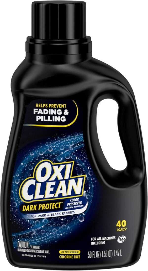 OxiClean Dark Protect Liquid Laundry Booster, Laundry Stain Remover for Clothes, 50 Fl Oz