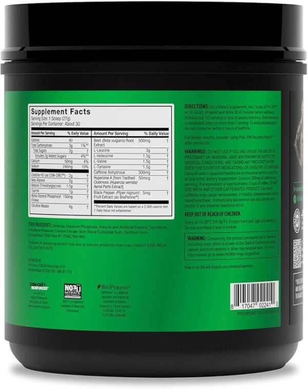 JYM Supplement Science Pre Jym Rainbow Sherbet, 30 Servings, Rainbow Sherbet, 1.8 Pound (Pack of 1) - Image 2