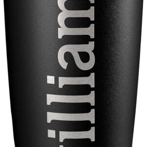 Personalized Tumblers, Stainless Steel 20 oz Tumbler w/Lid | 13 Designs | Personalized Cups Double Walled Insulated Coffee Cup for, Gym, Fitness | Hot and Cold Drink Use - Black