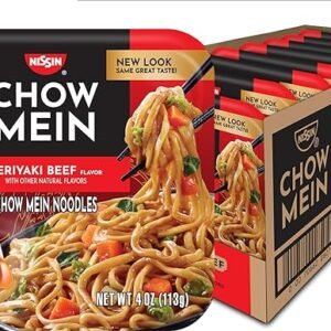 Nissin Chow Mein Noodles, Teriyaki Beef, 4 Ounce (Pack of 8)