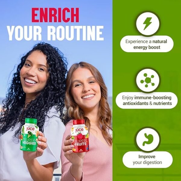 úce Super Fruits & Super Veggies Capsules - Gluten/Gelatin Free, Non GMO - Image 3