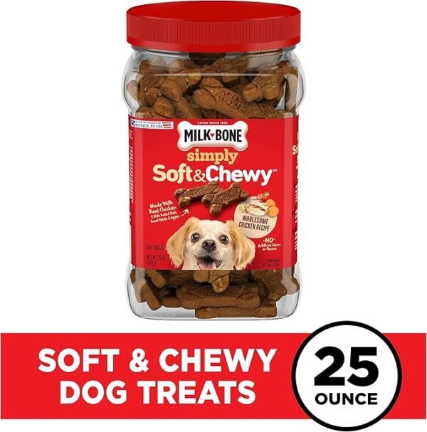 Milk-Bone Simply Soft & Chewy Dog Treats, Wholesome Chicken Recipe, 25 Ounce Made with Real Chicken, Rolled Oats, Sweet Potato & Apples - Image 3