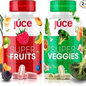 úce Super Fruits & Super Veggies Capsules - Gluten/Gelatin Free, Non GMO