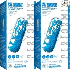 PERFORMIX - SST Original - Pre Workout - 250 mg Caffeine - Energy Supplements - No Crash - Fitness Goals - Nootropic - Timed-Release for All Day Focus, Mood & Energy Boost - Men & Women - 60 Capsules